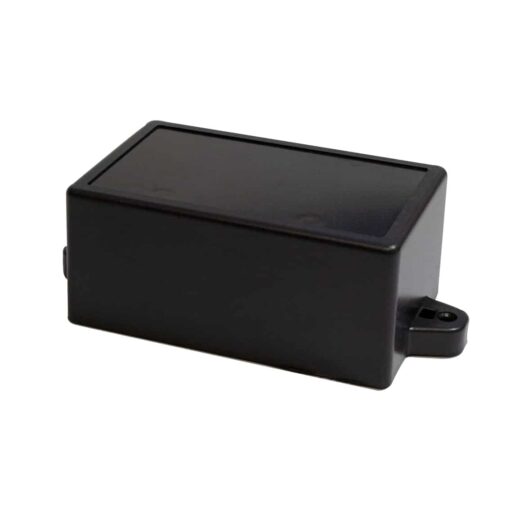 Black ABS Electronics Flange Mount Enclosure Box – 82 x 52 x 35mm – Pack of 2 2