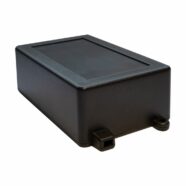 Black ABS Electronics Flange Mount Enclosure Box – 115 x 62 x 35mm – Pack of 2
