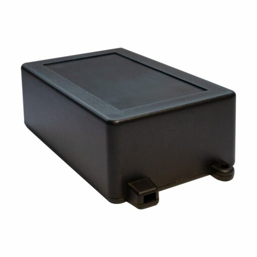 Black ABS Electronics Flange Mount Enclosure Box – 115 x 62 x 35mm – Pack of 2 2