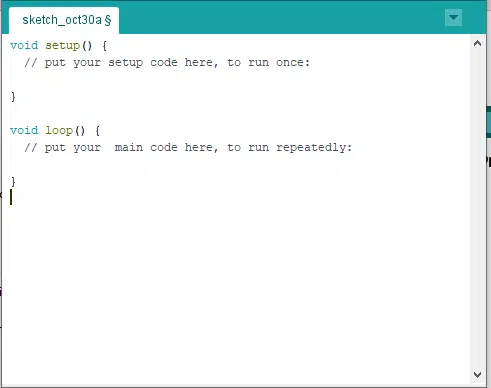 Arduino IDE Code Body