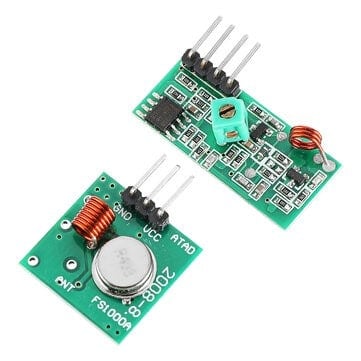 433MHZ RF WIRELESS TRANSMITTER AND RECEIVER MODULE KIT FRONT VIEW
