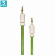 Auxiliary 3.5mm Jack to Jack Male Cable – Pack of 5 (Green) 2