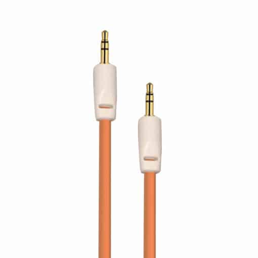 Auxiliary 3.5mm Jack to Jack Male Cable – Pack of 5 (Orange) 3