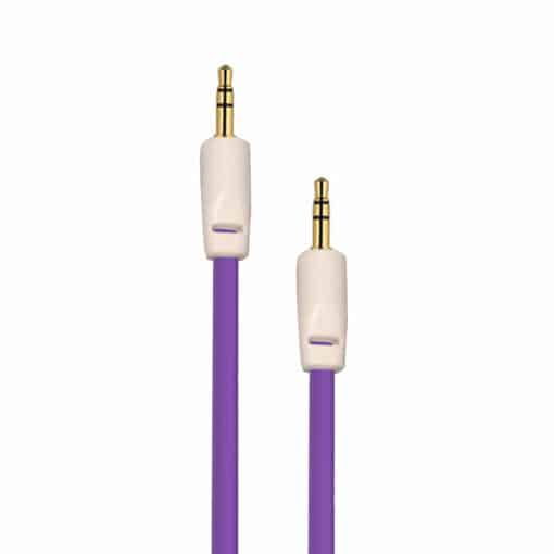 Auxiliary 3.5mm Jack to Jack Male Cable – Pack of 5 (Purple) 2