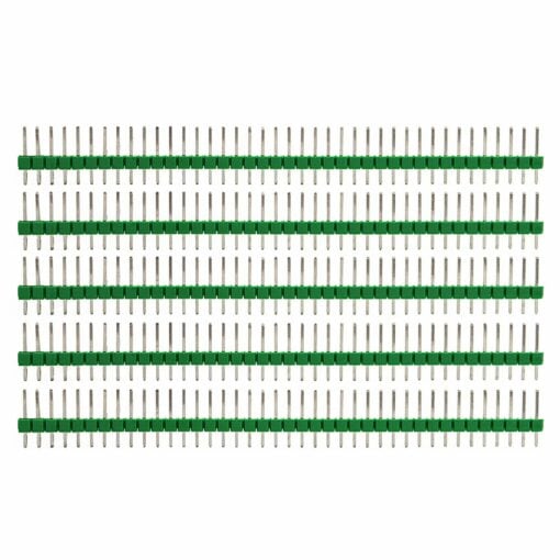 2.54mm Pitch 40 Way Green Male to Male Header Pin – Pack of 5 3