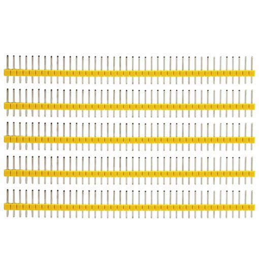 2.54mm Pitch 40 Way Yellow Male to Male Header Pin – Pack of 5 3