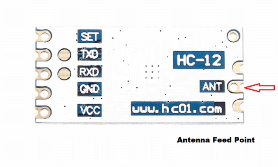 HC-12 Antenna Feedpoint